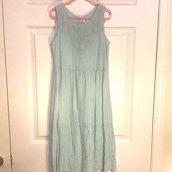 Girls Size M(8) GAP Maxi Dress in Pale Turquoise - Picture 2 of 7